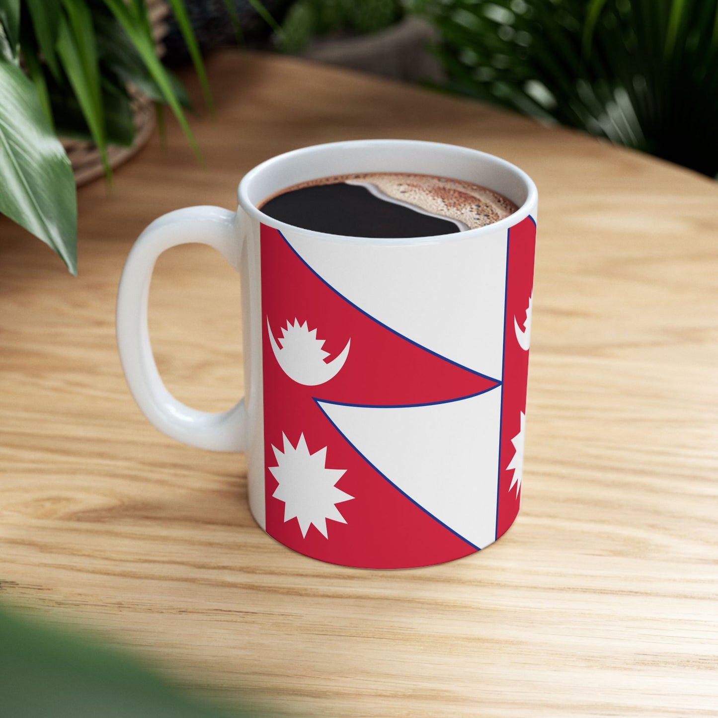 Nepal Flag Coffee Tea Mug 11oz 15oz | Rep Ya Flag Ceramic Mug
