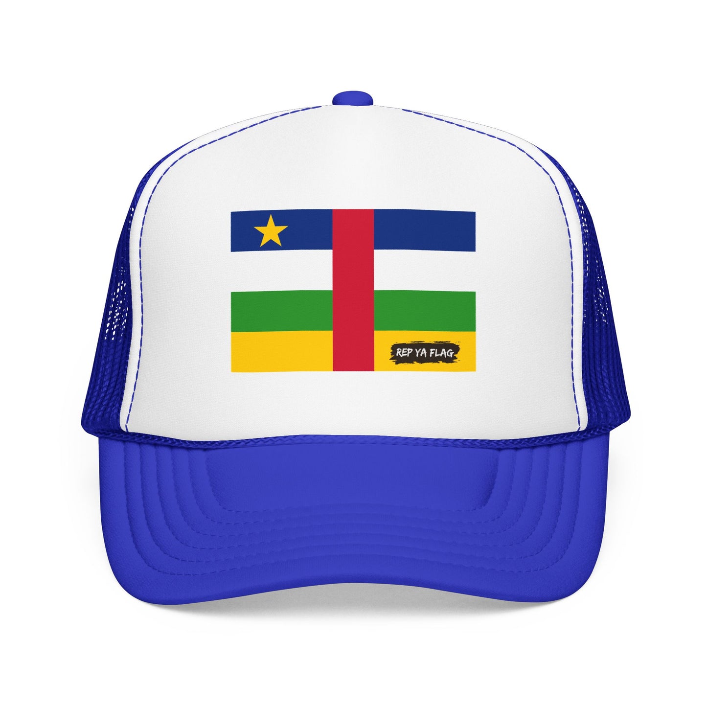 Central African Republic Flag Foam Trucker Hat | Central African Pride Snapback Cap | Rep Ya Flag