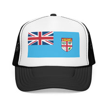 Fiji Flag Foam Trucker Hat | Fijian Pride Snapback Cap | Rep Ya Flag