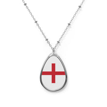 England Flag Oval Necklace