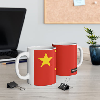 China Flag Coffee Tea Mug 11oz 15oz | Chinese Heritage Mug | Rep Ya Flag
