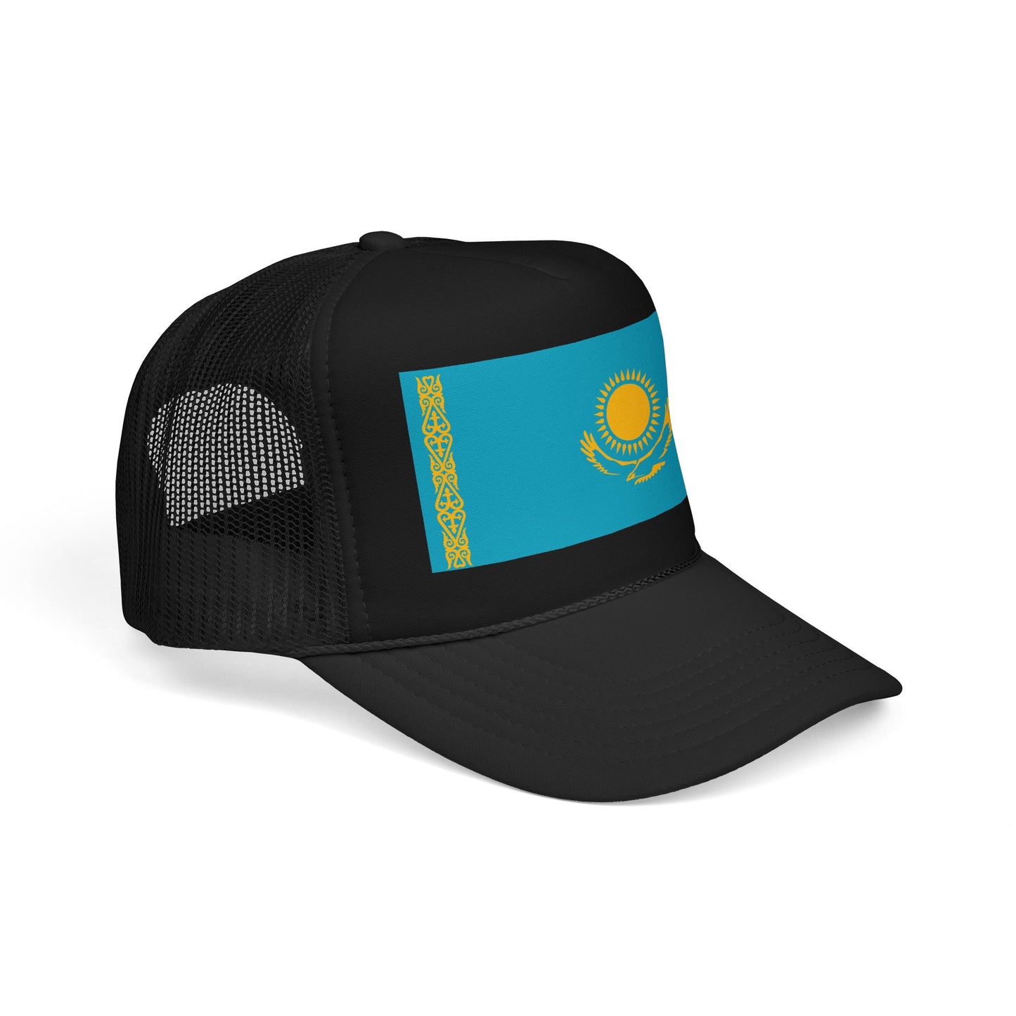 Kazakhstan Flag Foam Trucker Hat | Kazakh Pride Snapback Cap | Rep Ya Flag