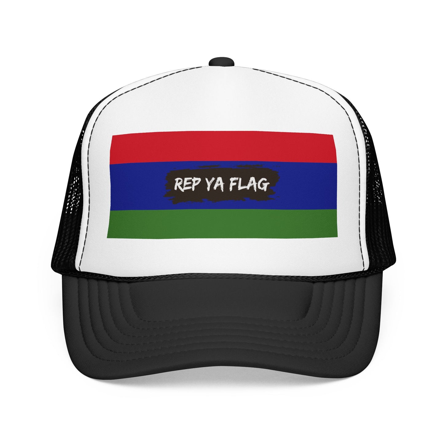 Gambia Flag Foam Trucker Hat | Gambian Pride Snapback Cap | Rep Ya Flag