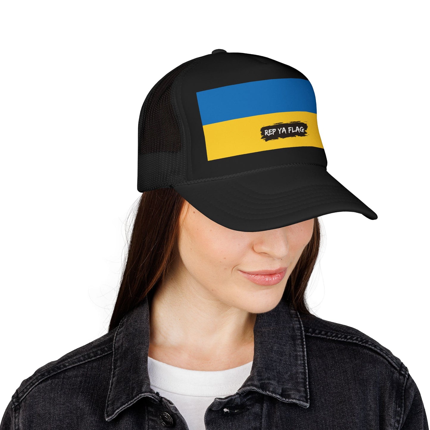 Ukraine Flag Foam Trucker Hat | Rep Ya Flag design