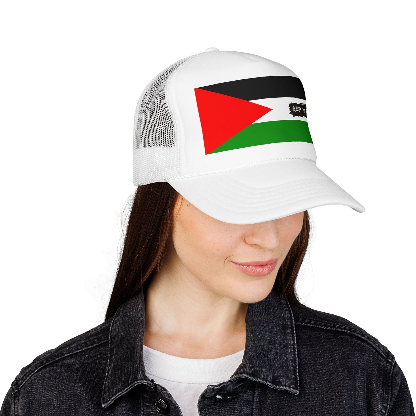 Palestine Flag Foam Trucker Hat | Palestinian Pride Snapback Cap | Rep Ya Flag