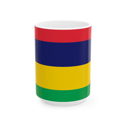 Mauritius Flag Coffee Tea Mug 11oz 15oz | Rep Ya Flag Ceramic Mug