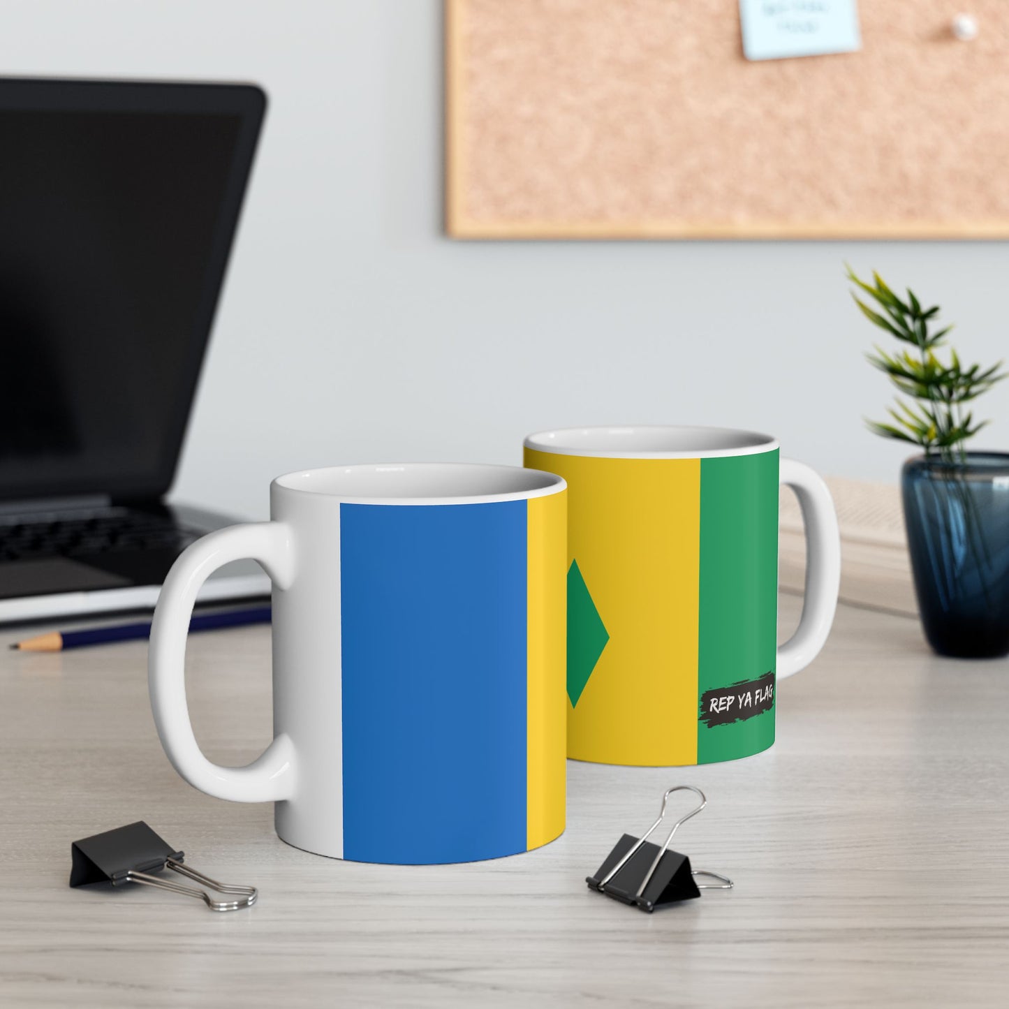 Saint Vincent and the Grenadines Flag Coffee Tea Mug 11oz 15oz | Rep Ya Flag Ceramic Mug