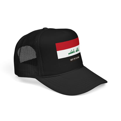 Iraq Flag Foam Trucker Hat | Iraqi Pride Snapback Cap | Rep Ya Flag