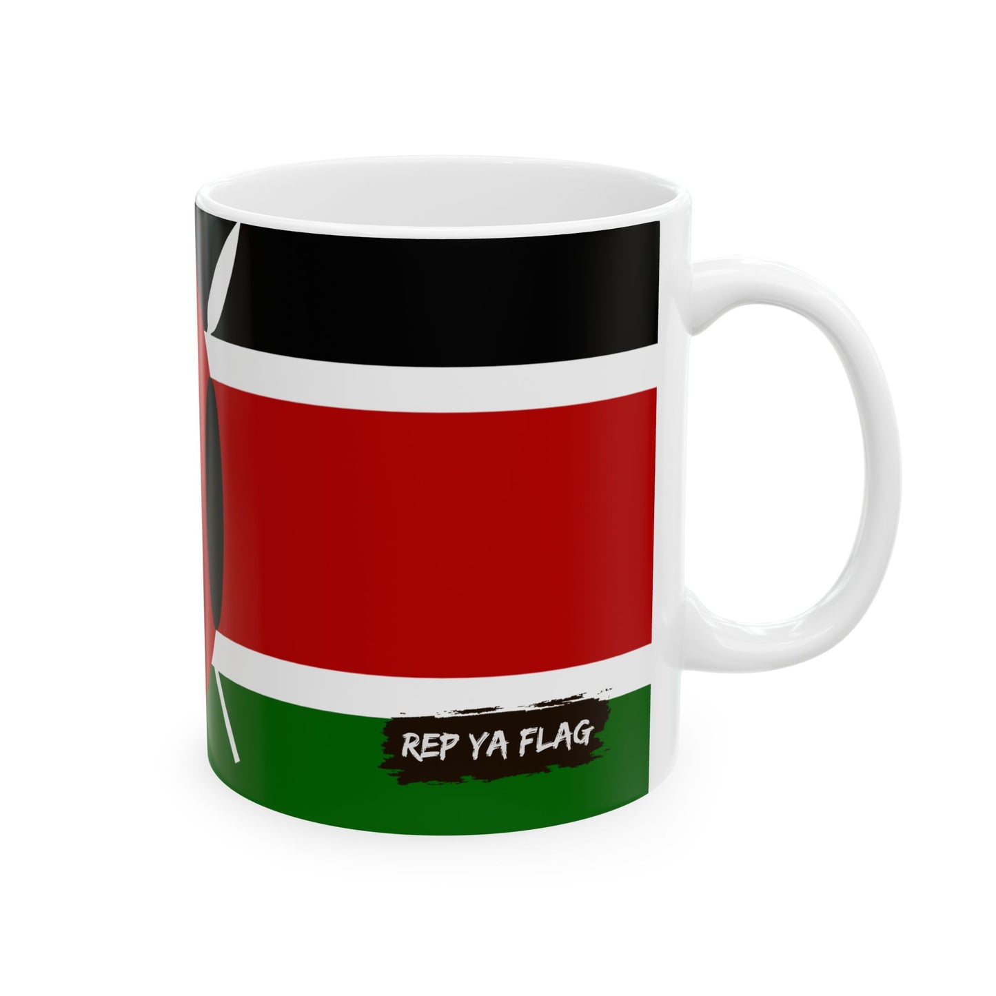 Kenya Flag Coffee Tea Mug 11oz 15oz | Rep Ya Flag Ceramic Mug