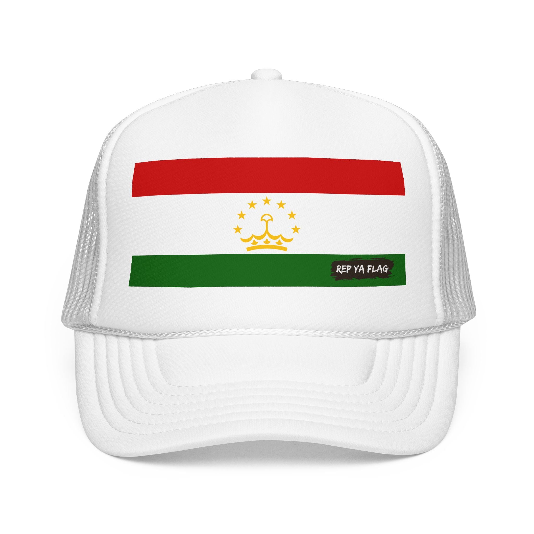Tajikistan Flag Foam Trucker Hat | Rep Ya Flag design