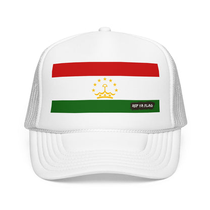 Tajikistan Flag Foam Trucker Hat | Rep Ya Flag design