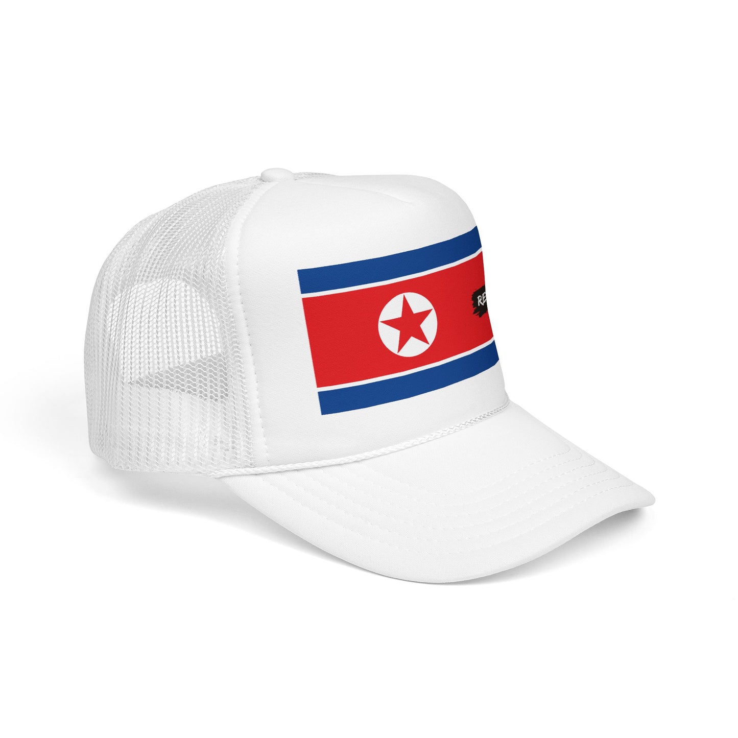 North Korea Flag Foam Trucker Hat | North Korean Pride Snapback Cap | Rep Ya Flag