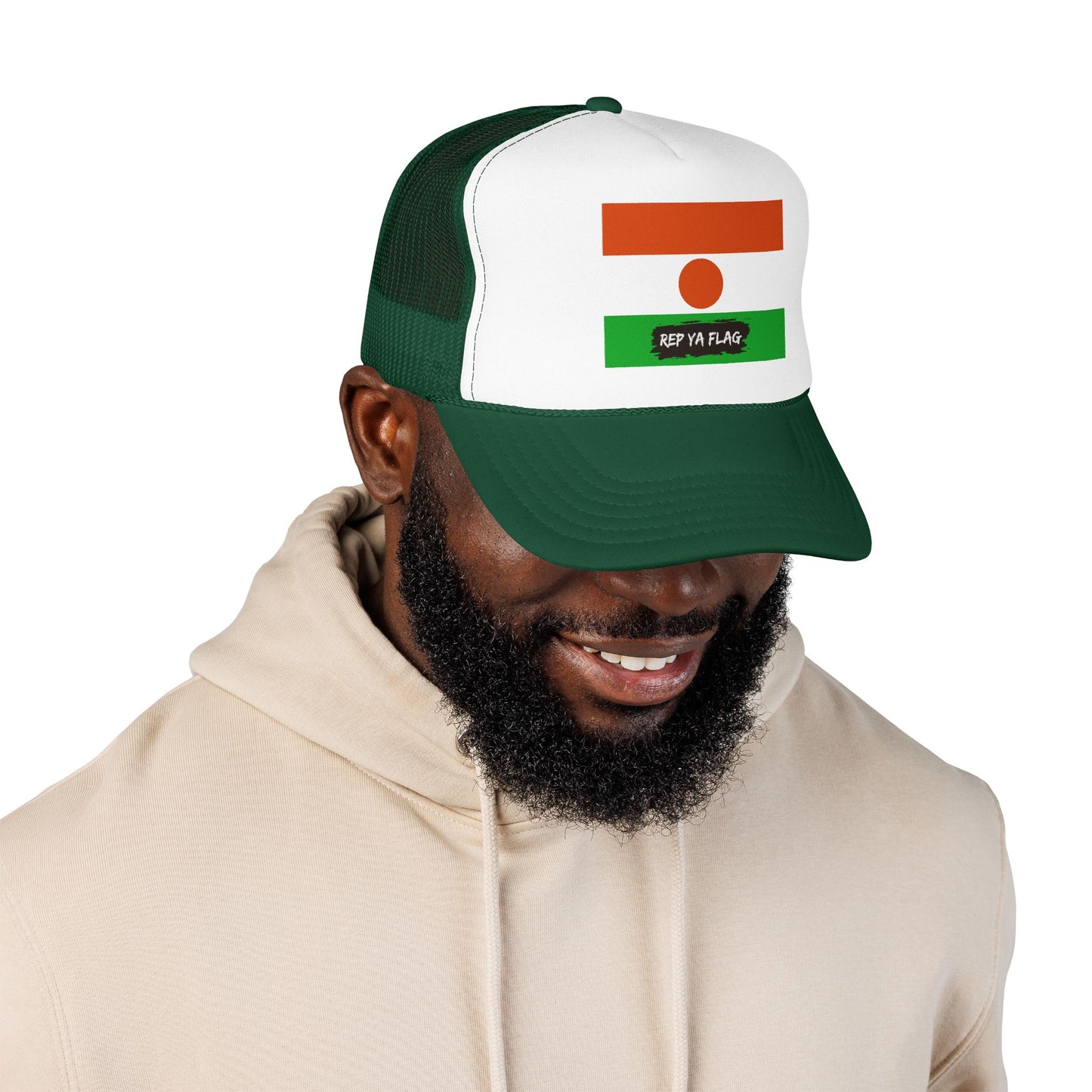 Niger Flag Foam Trucker Hat | Nigerien Pride Snapback Cap | Rep Ya Flag