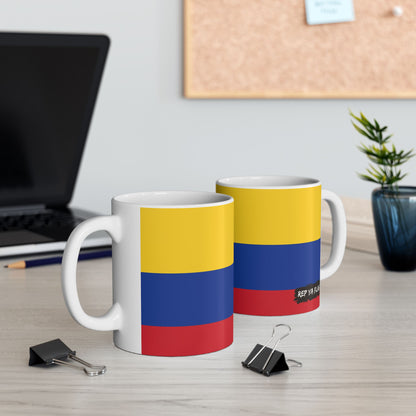 Colombia Flag Coffee Tea Mug 11oz 15oz | Colombian Heritage Mug | Rep Ya Flag