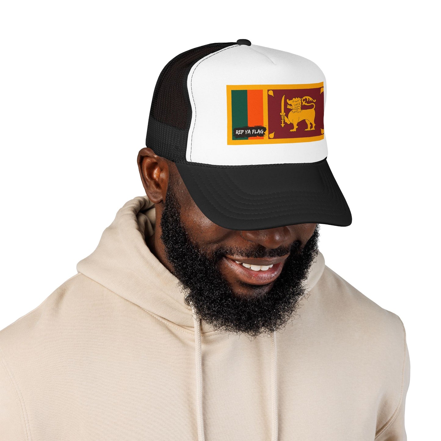 Sri Lanka Flag Foam Trucker Hat | Rep Ya Flag design