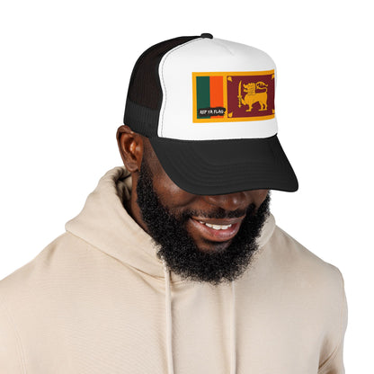 Sri Lanka Flag Foam Trucker Hat | Rep Ya Flag design