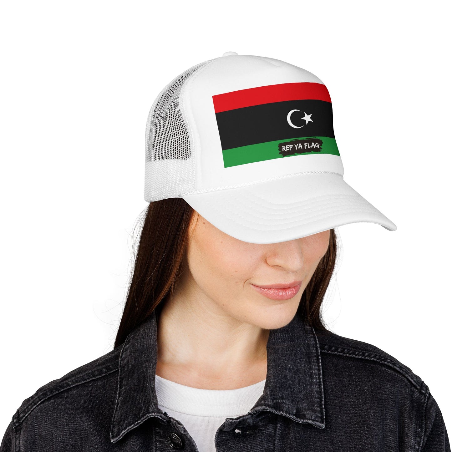 Libya Flag Foam Trucker Hat | Libyan Pride Snapback Cap | Rep Ya Flag