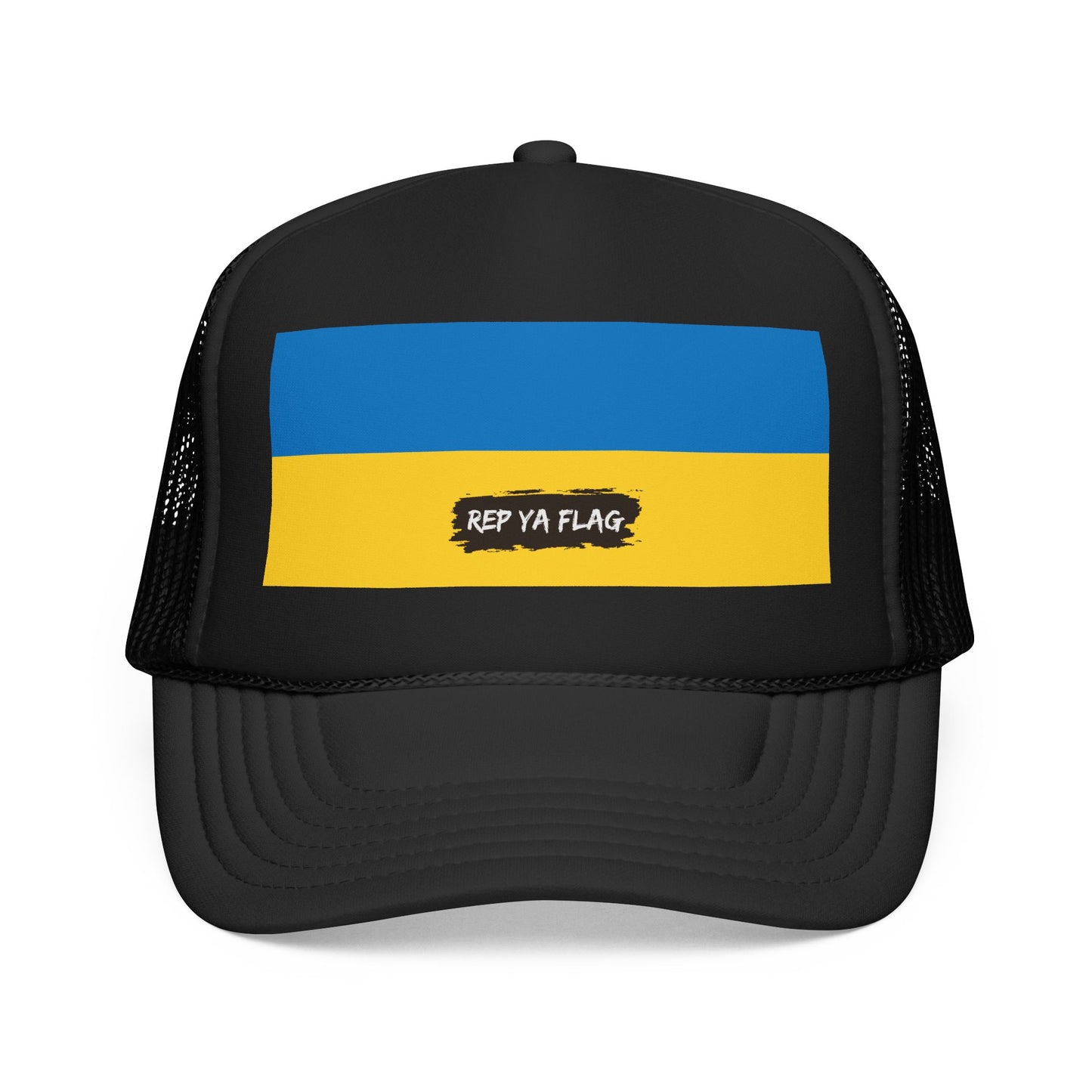 Ukraine Flag Foam Trucker Hat | Rep Ya Flag design