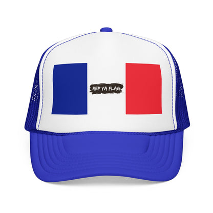 France Flag Foam Trucker Hat | French Pride Snapback Cap | Rep Ya Flag