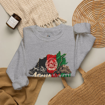 Afghanistan Flag Crewneck Sweatshirt — Patriotic Afghan Pride Sweater