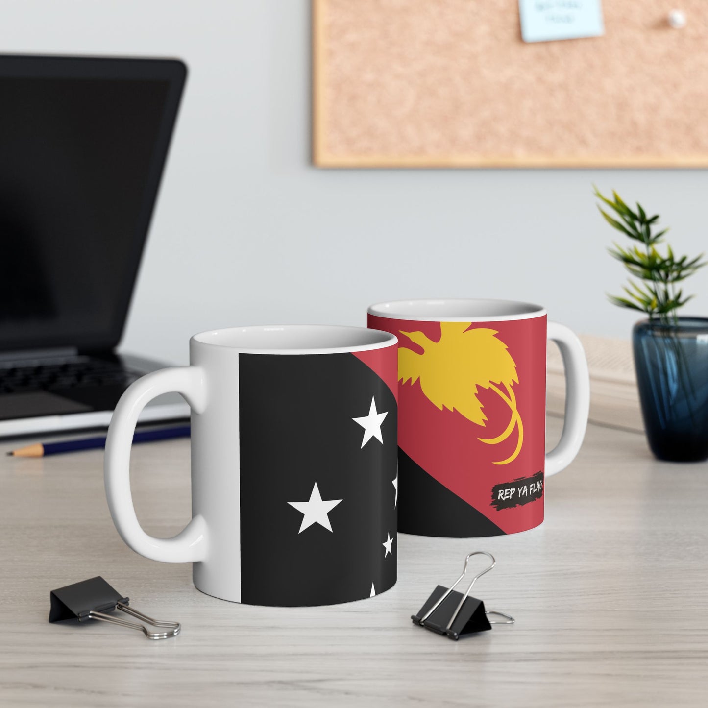 Papua New Guinea Flag Coffee Tea Mug 11oz 15oz | Rep Ya Flag Ceramic Mug