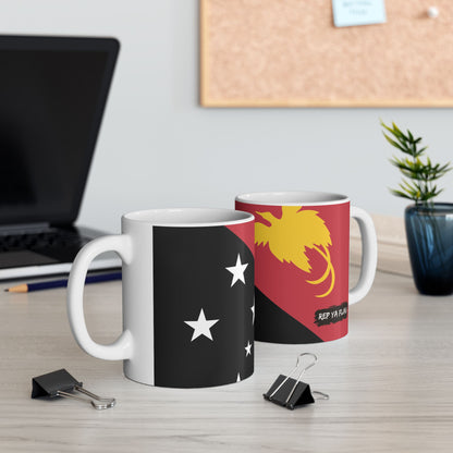 Papua New Guinea Flag Coffee Tea Mug 11oz 15oz | Rep Ya Flag Ceramic Mug