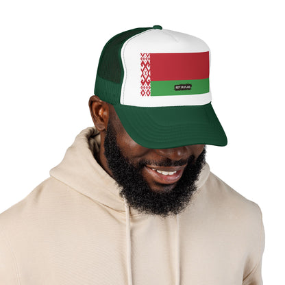 Belarus Flag Foam Trucker Hat | Belarusian Pride Snapback Cap | Rep Ya Flag