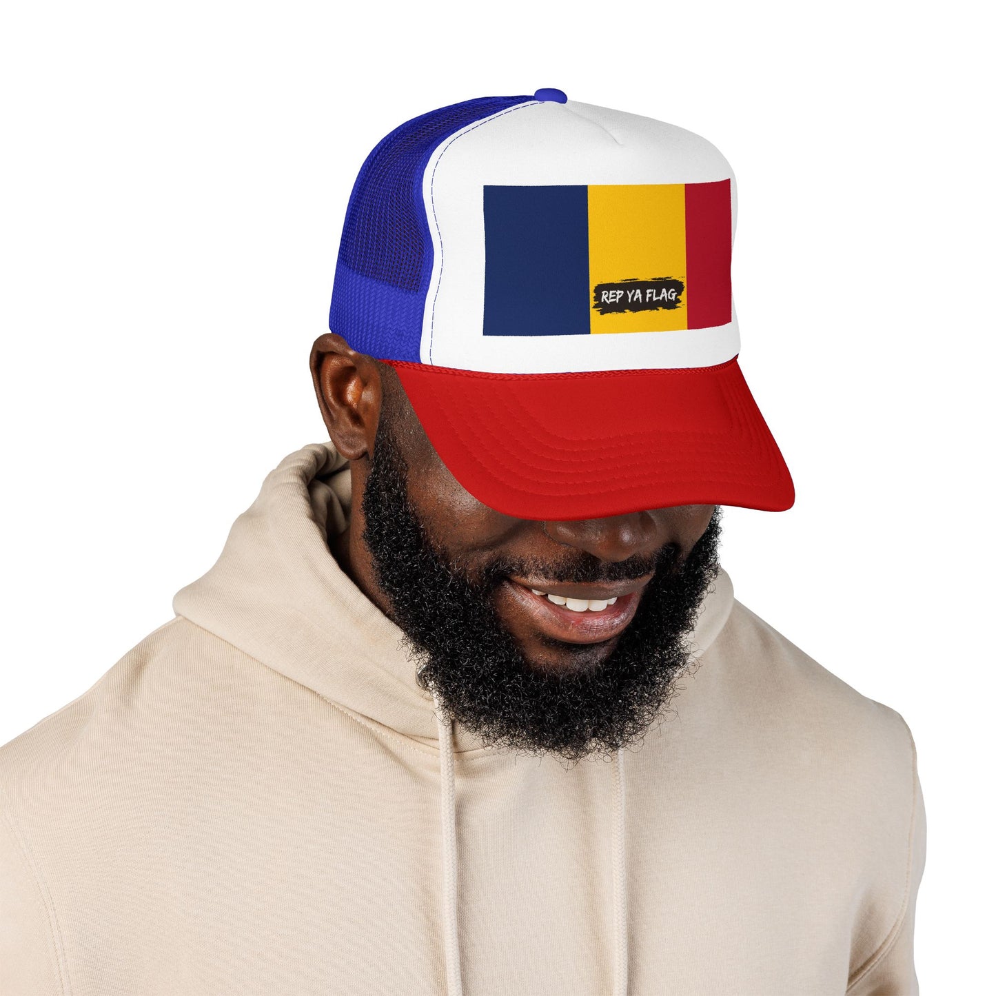 Chad Flag Foam Trucker Hat | Chadian Pride Snapback Cap | Rep Ya Flag