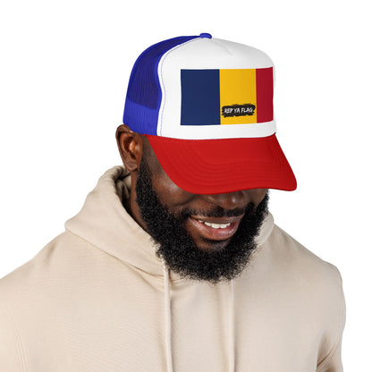 Chad Flag Foam Trucker Hat | Chadian Pride Snapback Cap | Rep Ya Flag