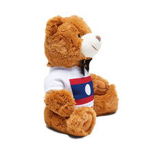 Laos Flag Teddy Bear | Laotian Heritage Plush Gift | Rep Ya Flag