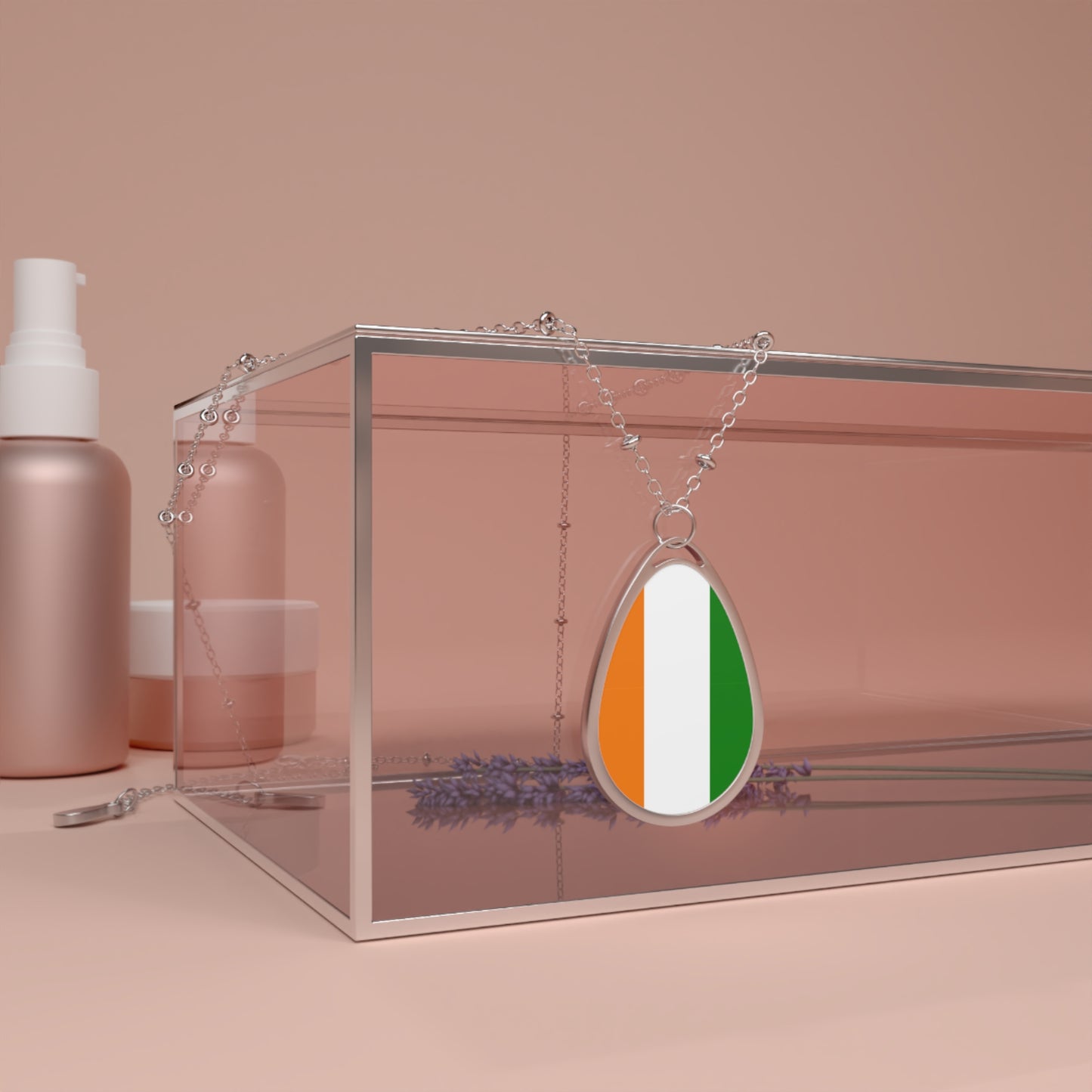 Côte d'Ivoire (Ivory Coast) Flag Oval Necklace | Ivorian Heritage Pendant | Rep Ya Flag