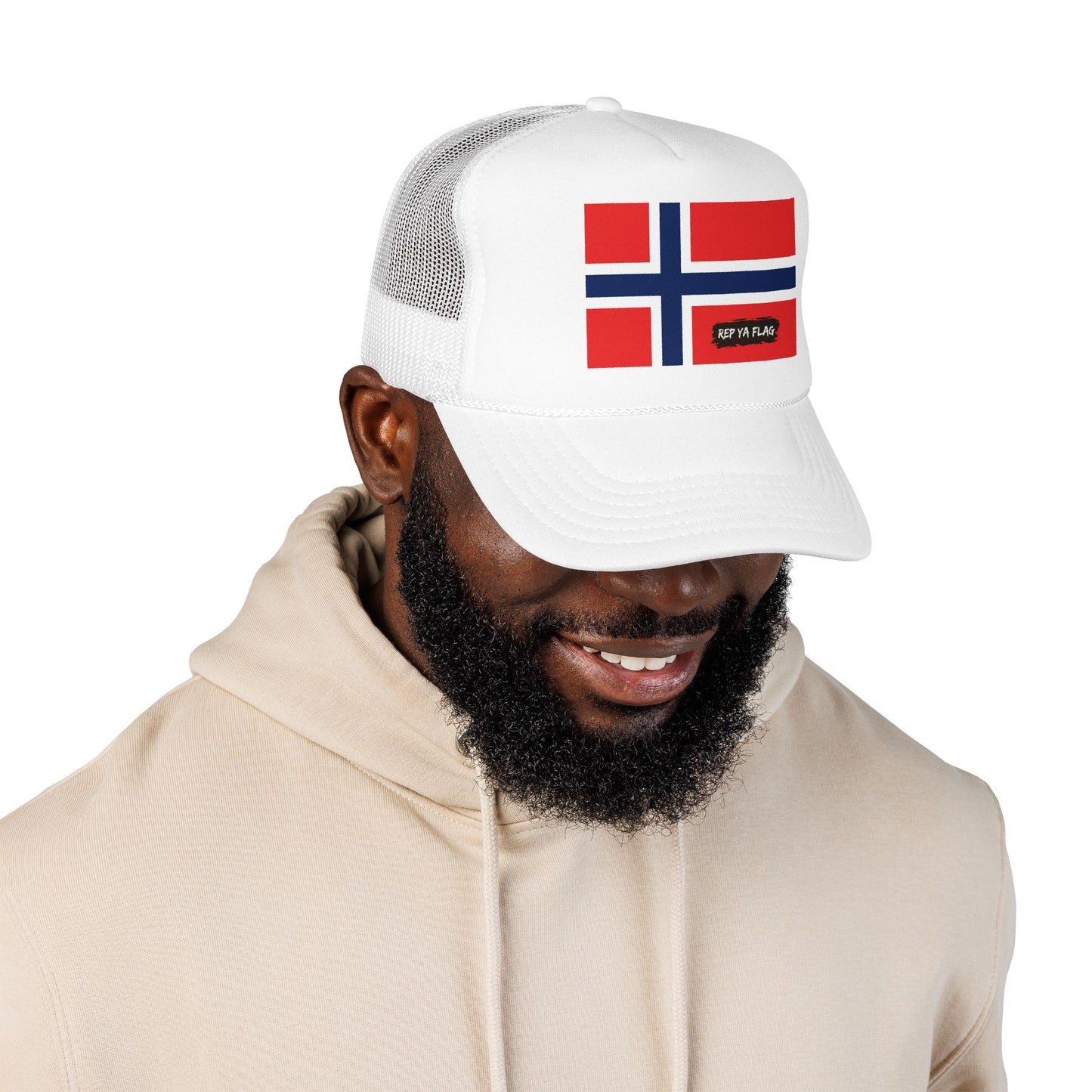 Norway Flag Foam Trucker Hat | Norwegian Pride Snapback Cap | Rep Ya Flag