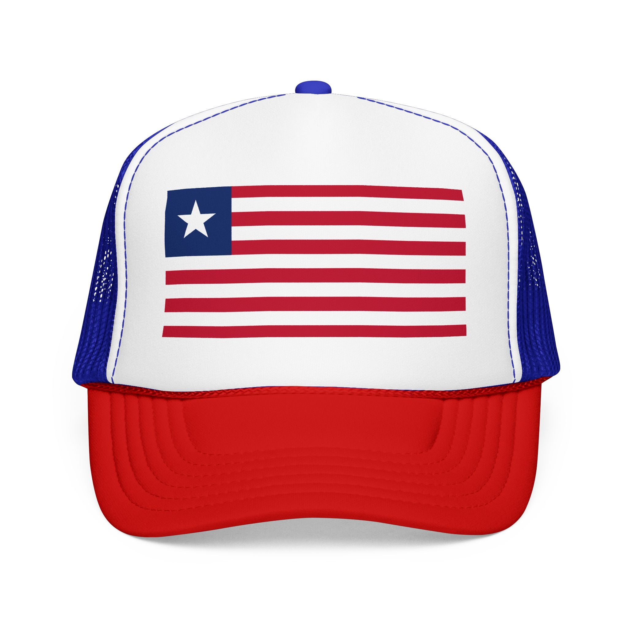 Liberia Flag Foam Trucker Hat | Liberian Pride Snapback Cap | Rep Ya Flag