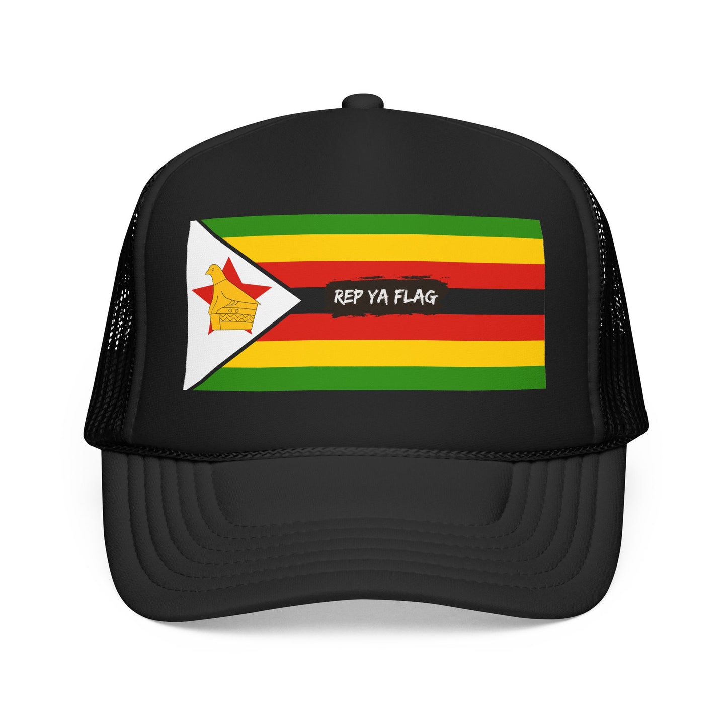Zimbabwe Flag Foam Trucker Hat | Rep Ya Flag design