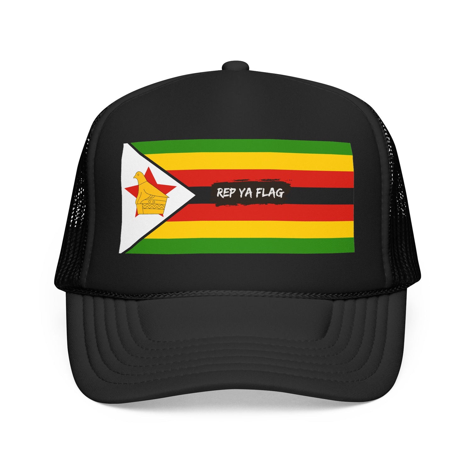 Zimbabwe Flag Foam Trucker Hat | Rep Ya Flag design