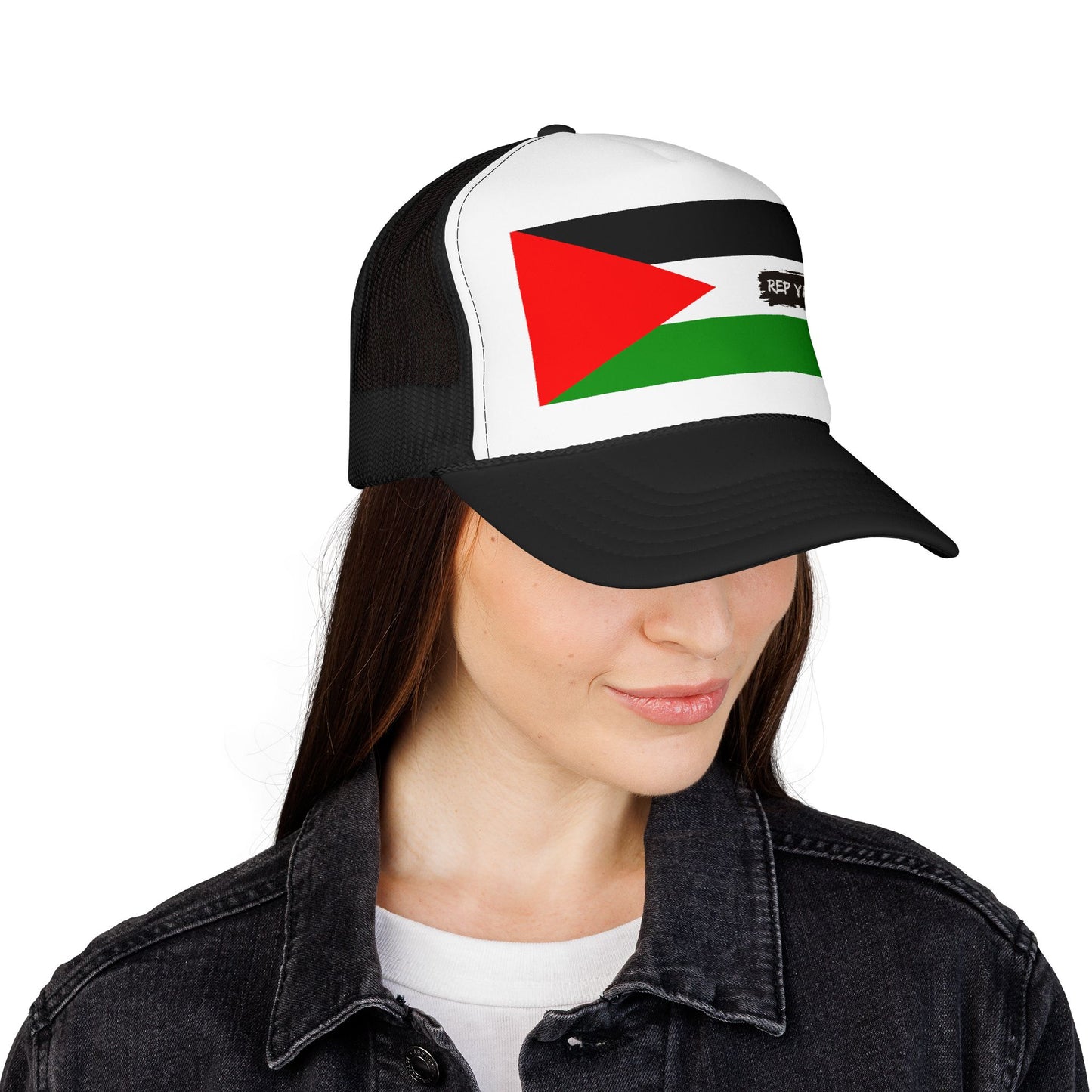 Palestine Flag Foam Trucker Hat | Palestinian Pride Snapback Cap | Rep Ya Flag