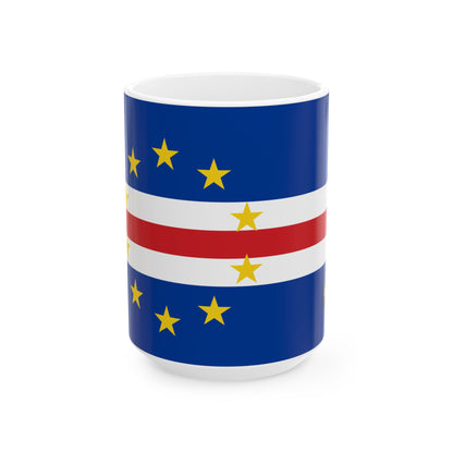 Cabo Verde Flag Coffee Tea Mug 11oz 15oz | Rep Ya Flag Ceramic Mug