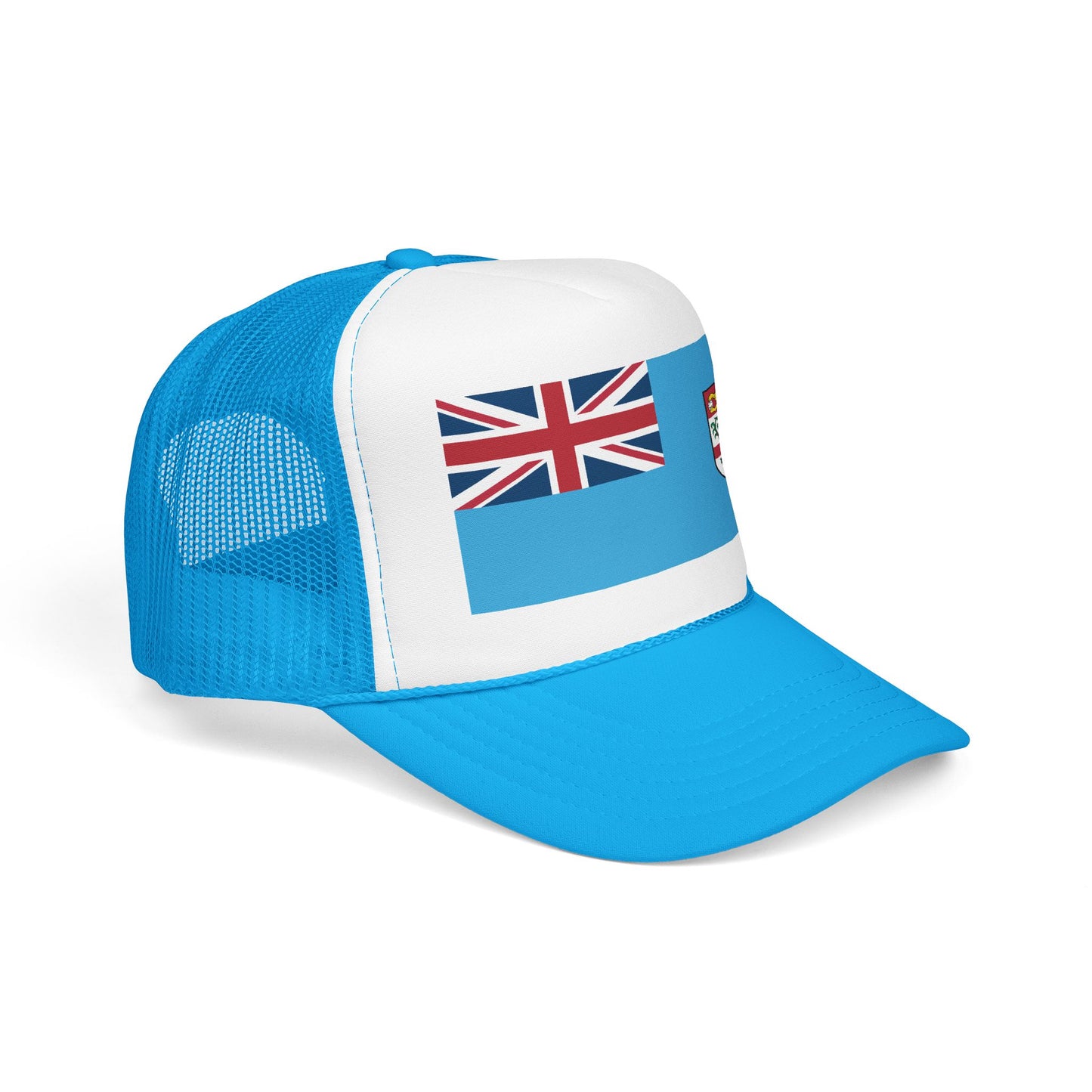 Fiji Flag Foam Trucker Hat | Fijian Pride Snapback Cap | Rep Ya Flag