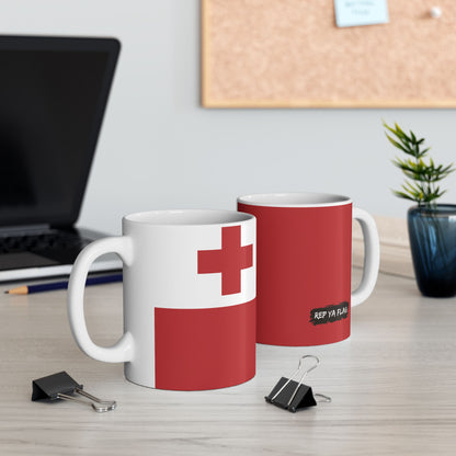 Tonga Flag Coffee Tea Mug 11oz 15oz | Rep Ya Flag Ceramic Mug