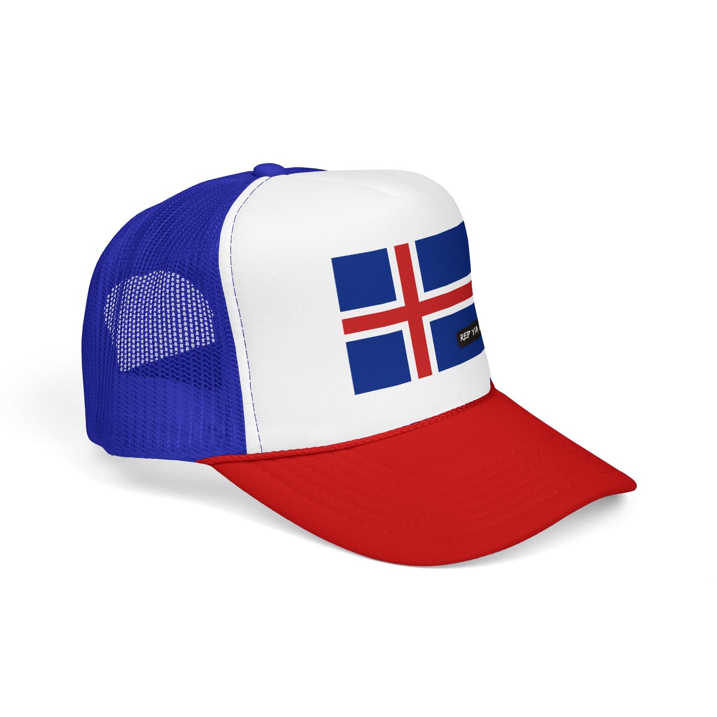 Iceland Flag Foam Trucker Hat | Iceland Pride Snapback Cap | Rep Ya Flag