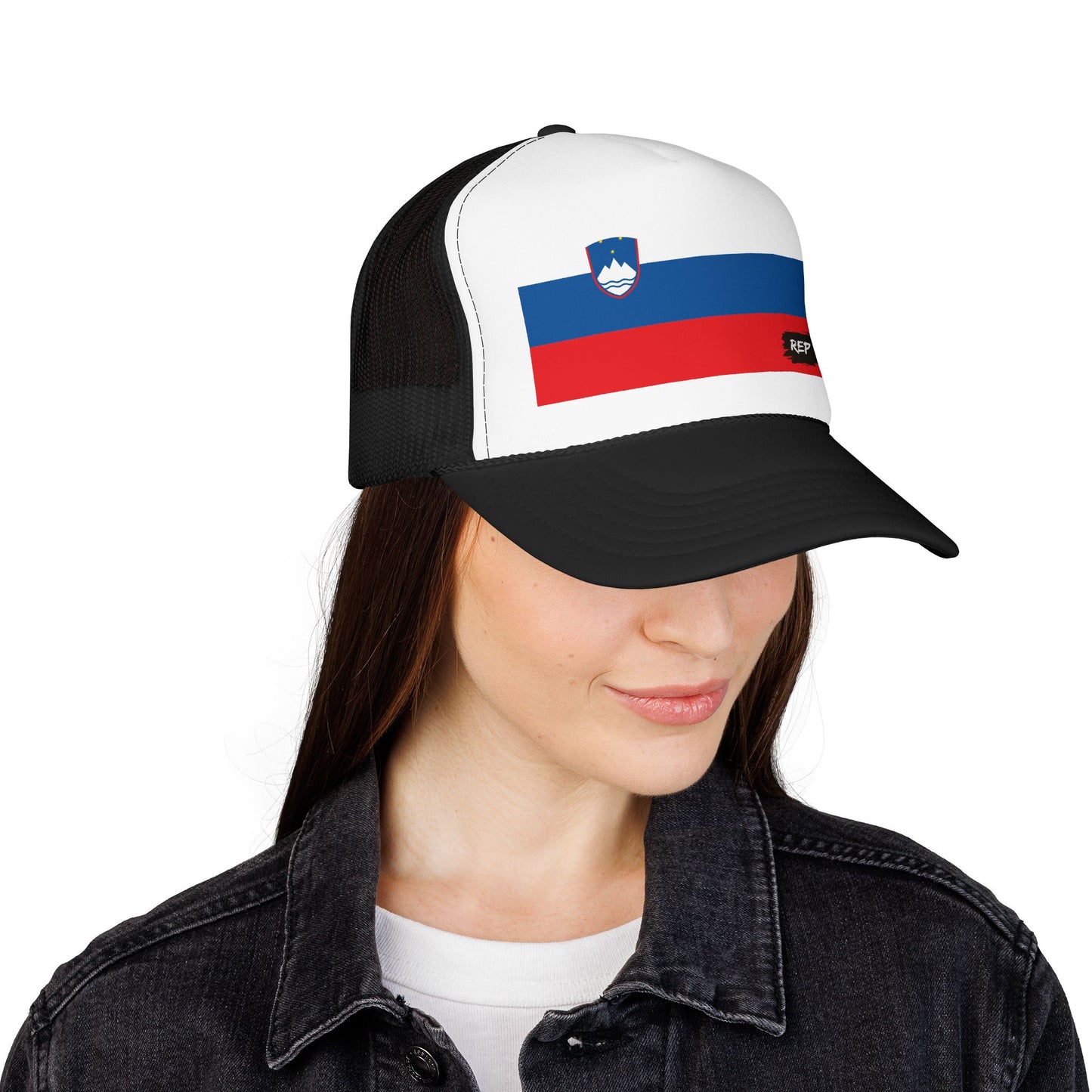 Slovenia Flag Foam Trucker Hat | Slovenian Pride Snapback Cap | Rep Ya Flag