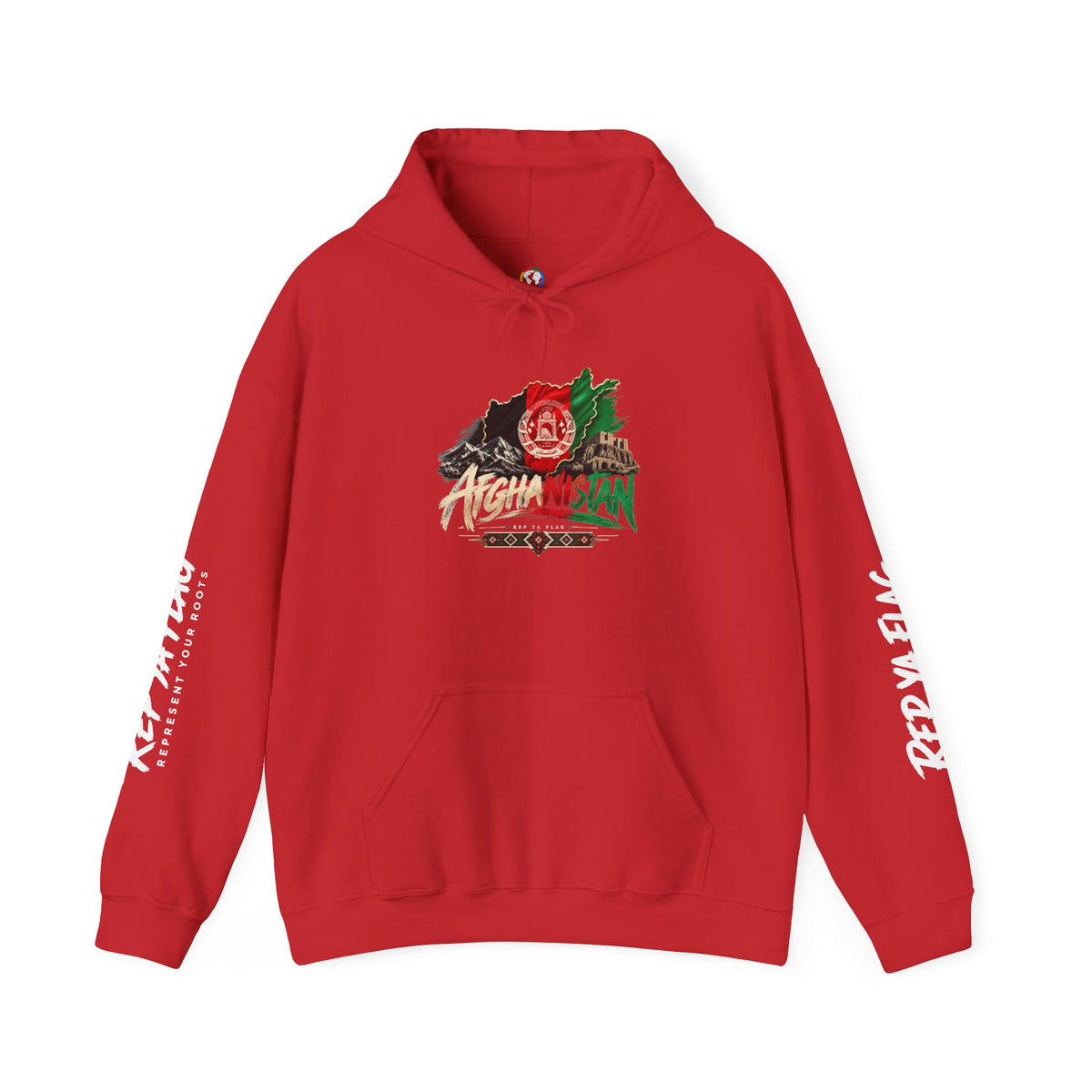 Afghanistan Flag Rose Hoodie — Vintage Afghan Pride Pullover
