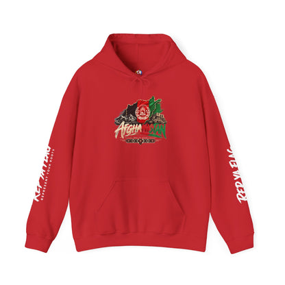 Afghanistan Flag Rose Hoodie — Vintage Afghan Pride Pullover