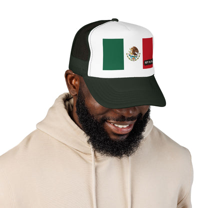 Mexico Flag Foam Trucker Hat | Mexican Pride Snapback Cap | Rep Ya Flag