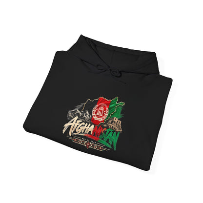 Afghanistan Flag Rose Hoodie — Vintage Afghan Pride Pullover