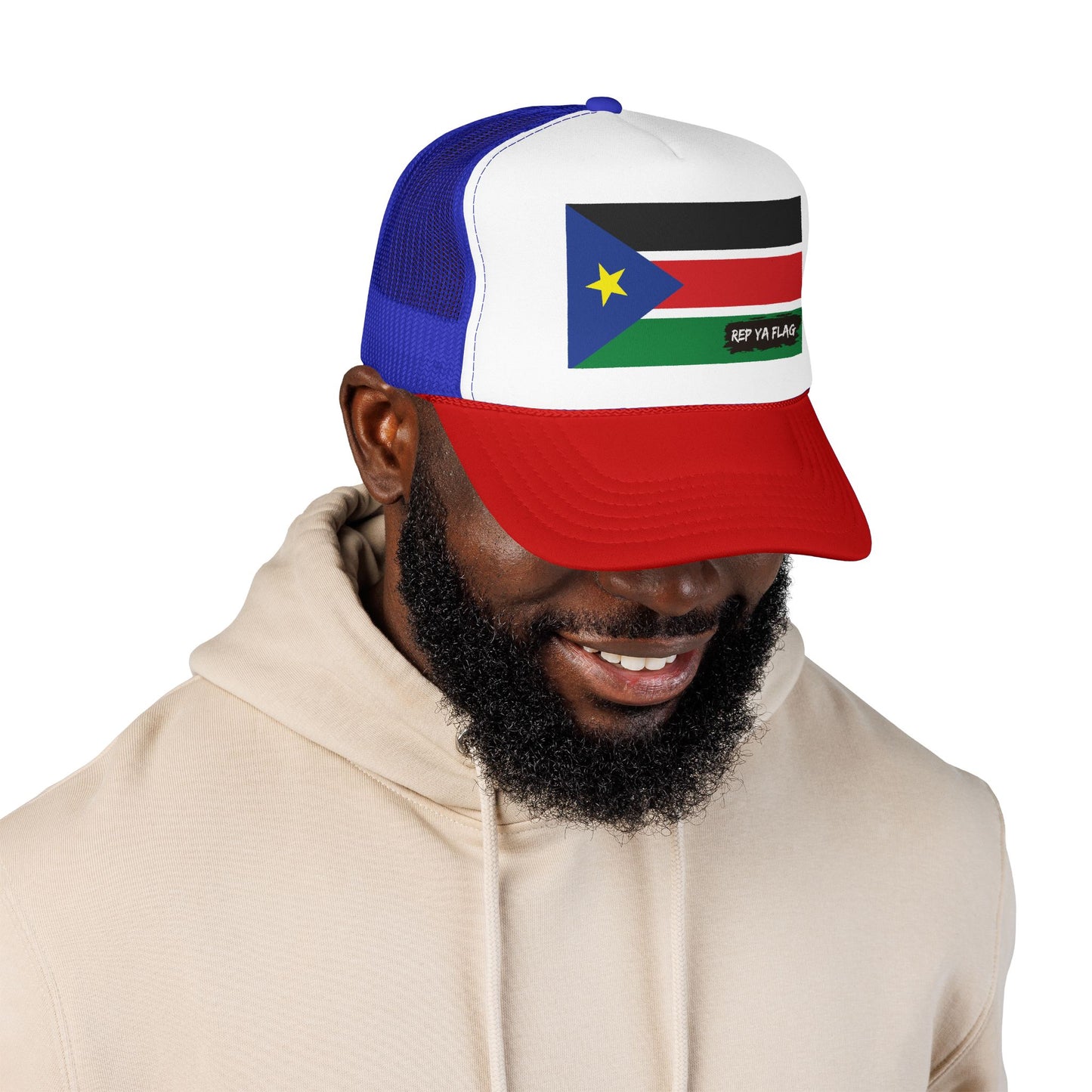 South Sudan Flag Foam Trucker Hat | Rep Ya Flag