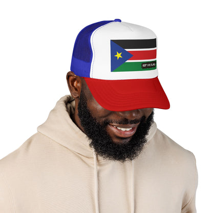 South Sudan Flag Foam Trucker Hat | Rep Ya Flag