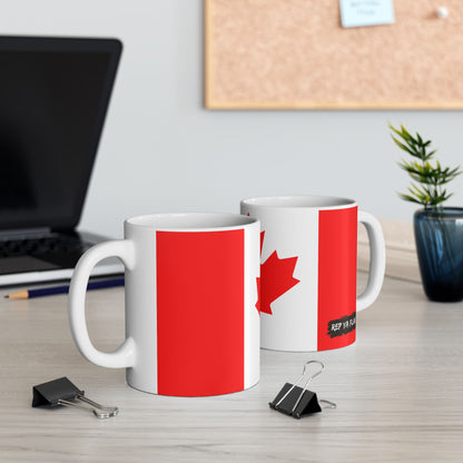 Canada Flag Coffee Tea Mug 11oz 15oz | Canadian Heritage Mug | Rep Ya Flag