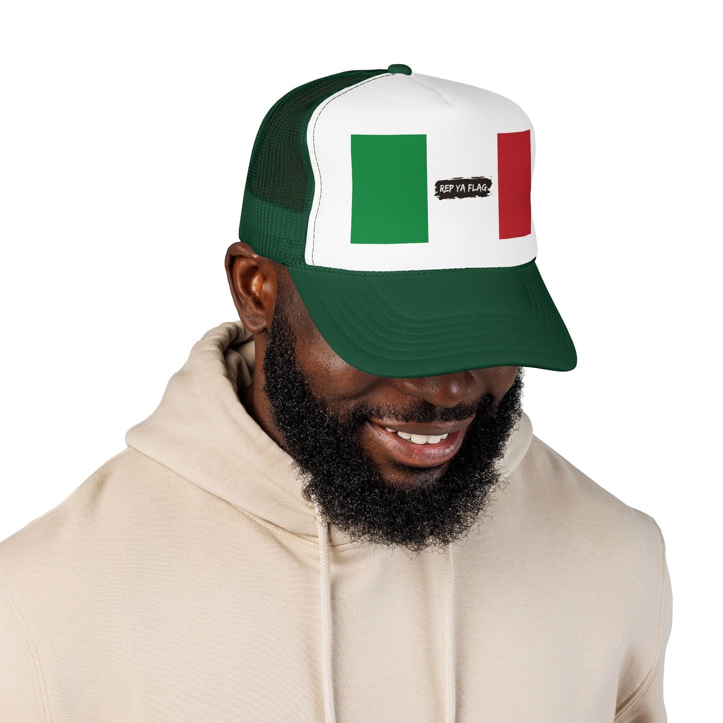 Italy Flag Foam Trucker Hat | Italian Pride Snapback Cap | Rep Ya Flag
