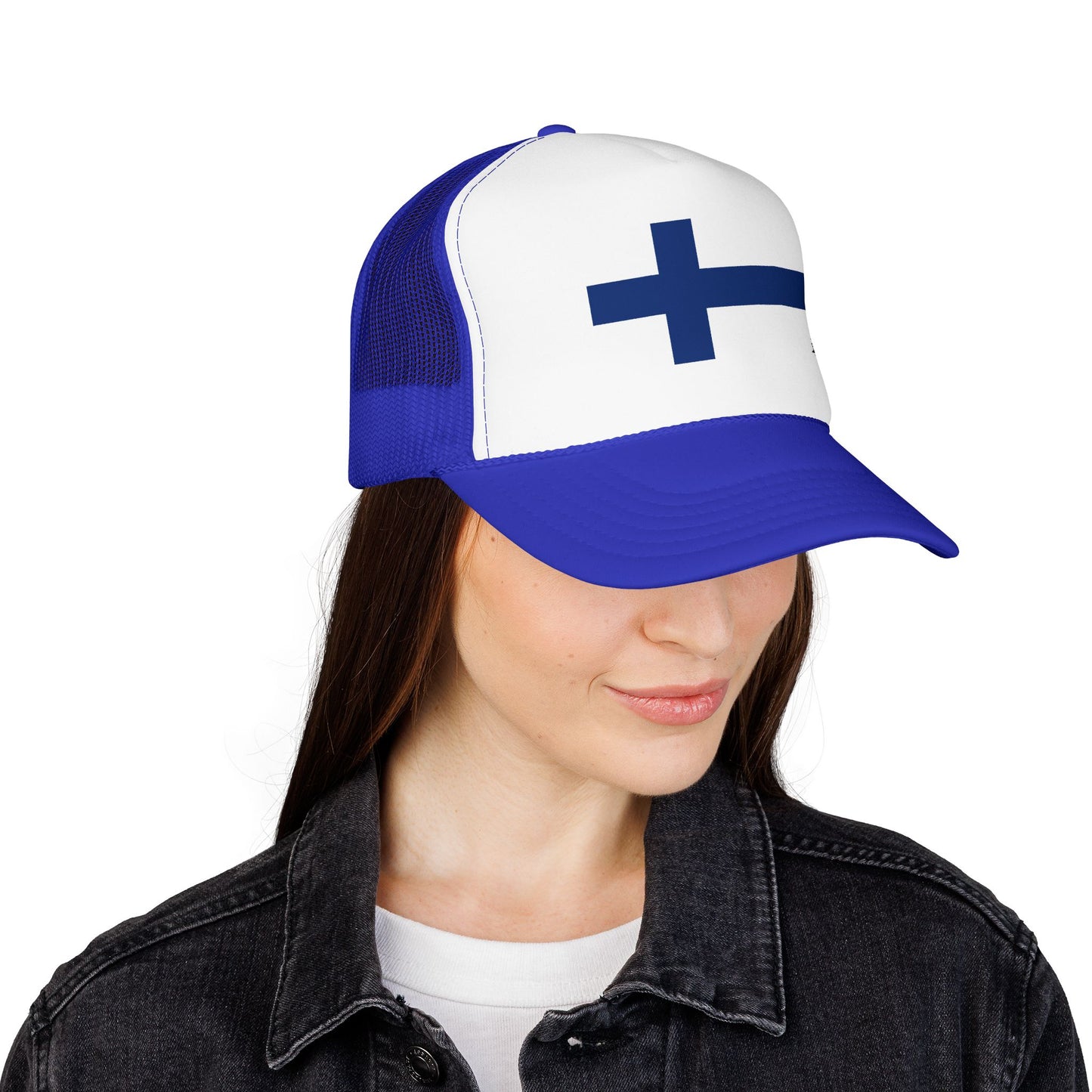 Finland Flag Foam Trucker Hat | Finnish Pride Snapback Cap | Rep Ya Flag
